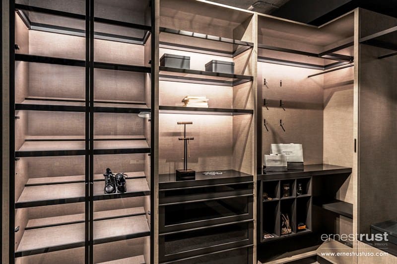 modern custom walk-in closet
